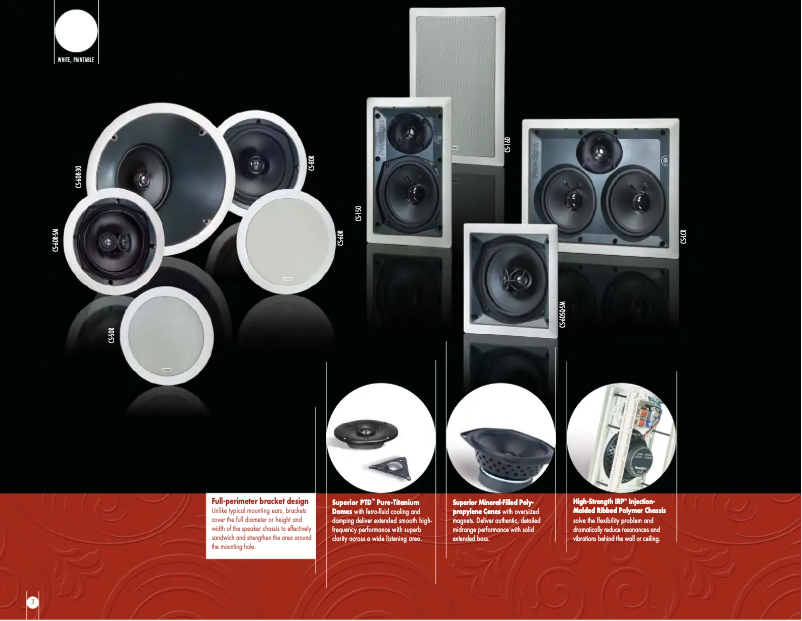 Page 1 de la notice Fiche technique Paradigm CS-60R-30 v2