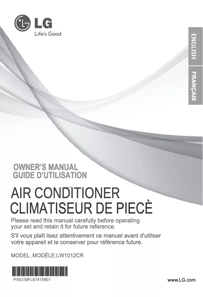 Image de la première page du manuel de l'appareil LW1012CR