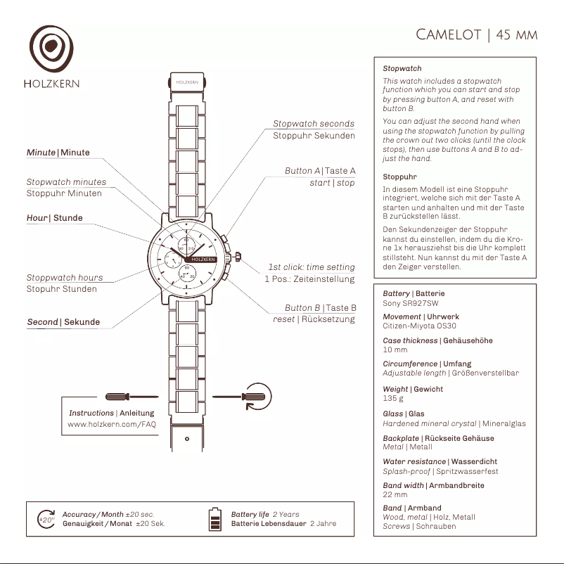 Page n°1 - Manuel utilisateur Holzkern Galahad