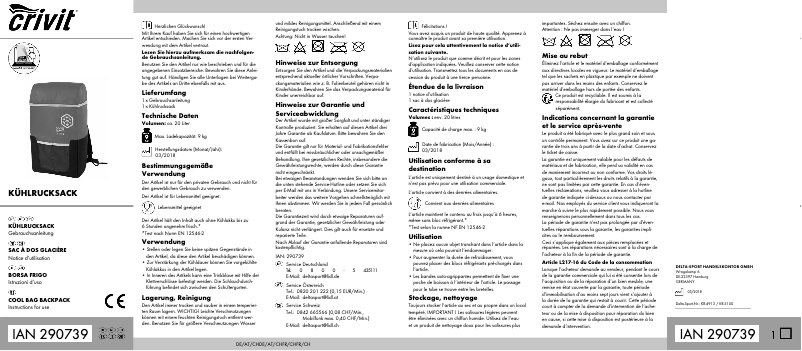 Página 1 del manual Manual de usuario Crivit IAN 311327