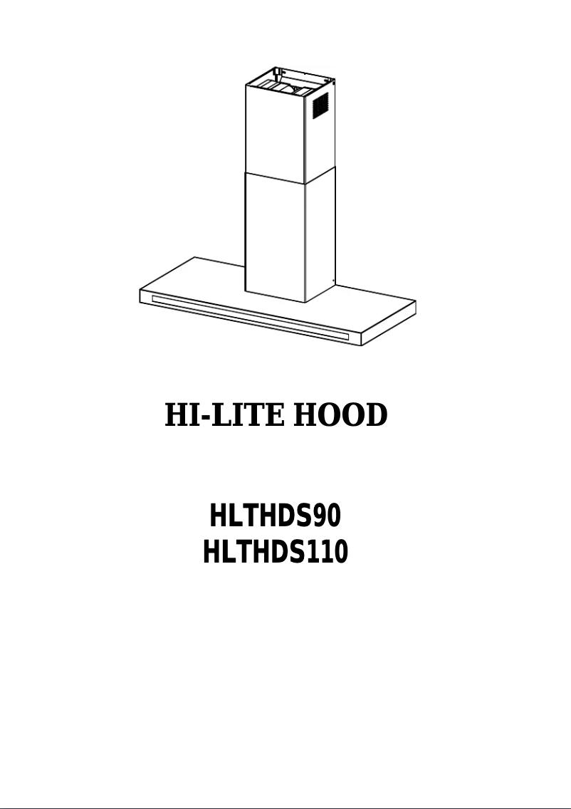Imagen de la primera página del manual del dispositivo HI-LITE Hood 90