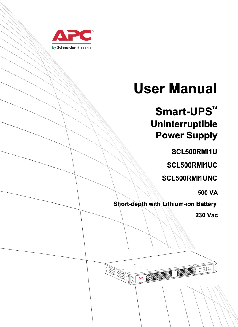 Page n°1 - Manuel utilisateur APC Smart-UPS SCL500RMI1U