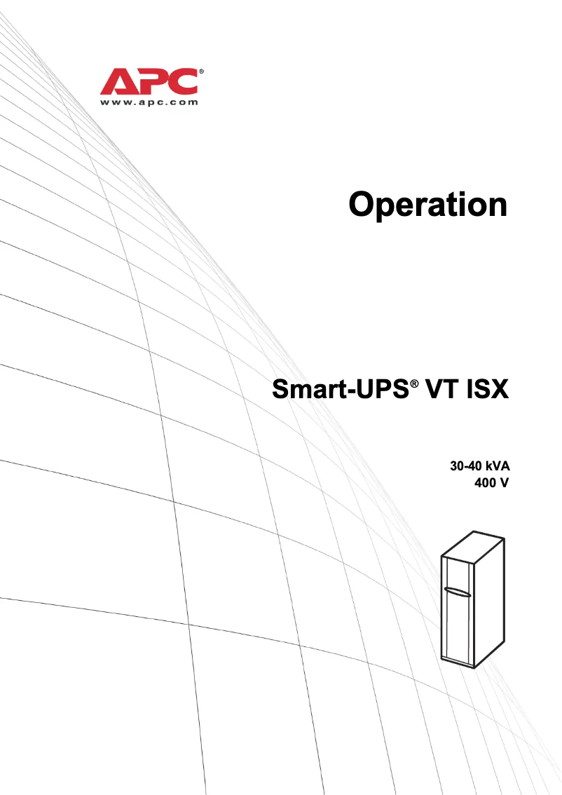 Page 1 de la notice Manuel utilisateur APC SUVTR40KH5B5S