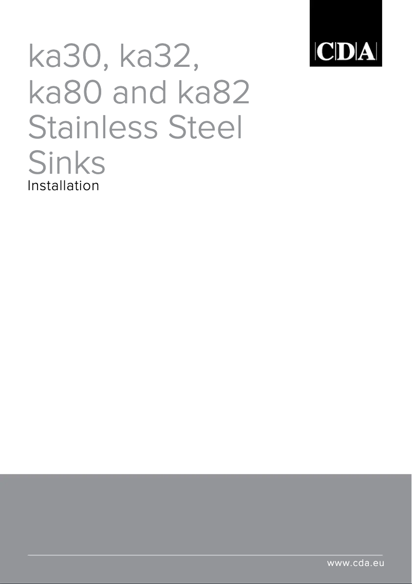 Page n°1 - Manuel utilisateur CDA KA80SS