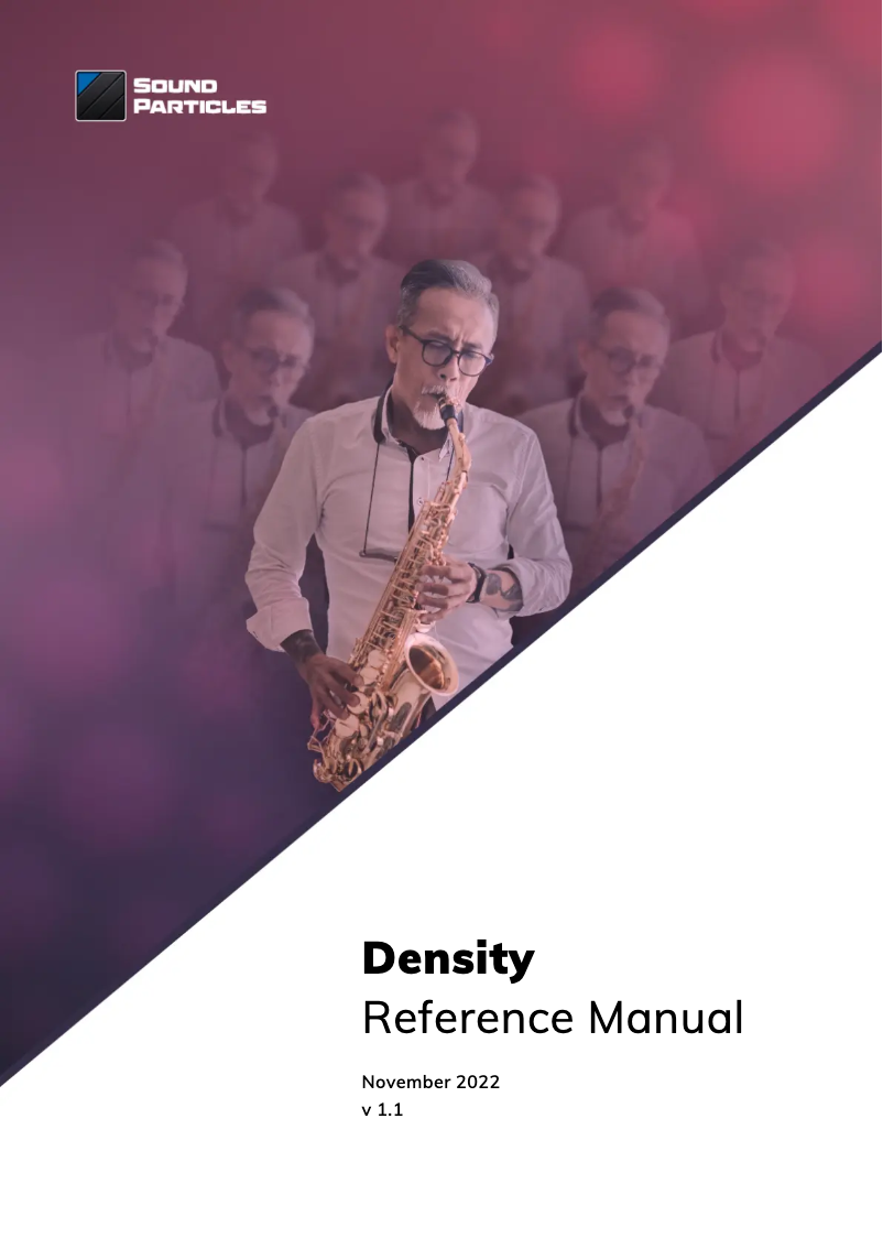 Image de la première page du manuel de l'appareil Density