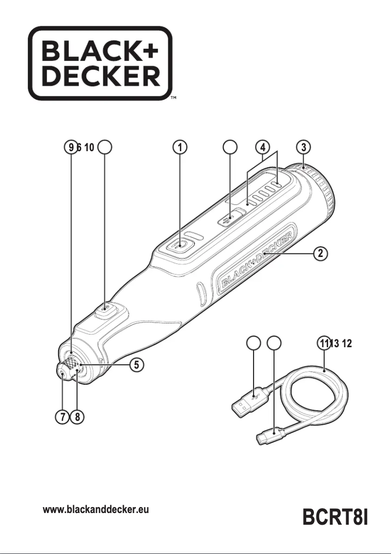 Page n°1 - Manuel utilisateur Black & Decker BCRT8I