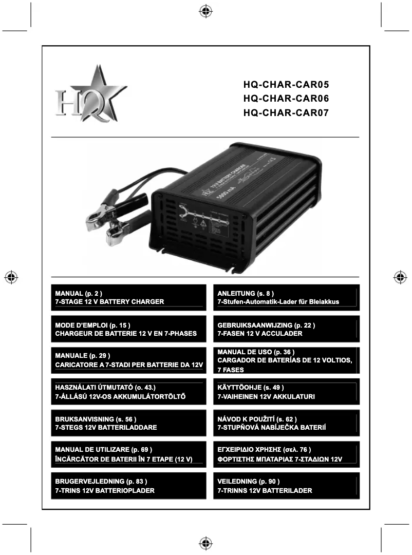 Image de la première page du manuel de l'appareil CHAR-CAR05
