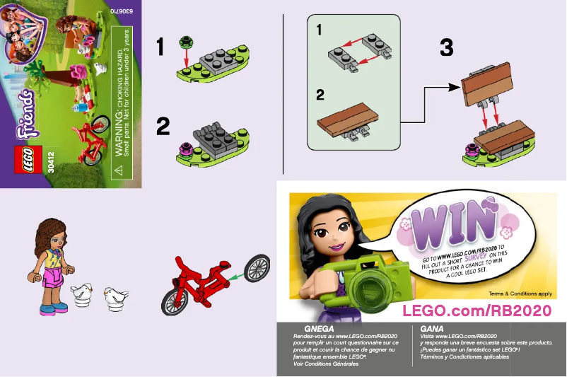 Page 1 de la notice Manuel utilisateur Lego Friends 30412