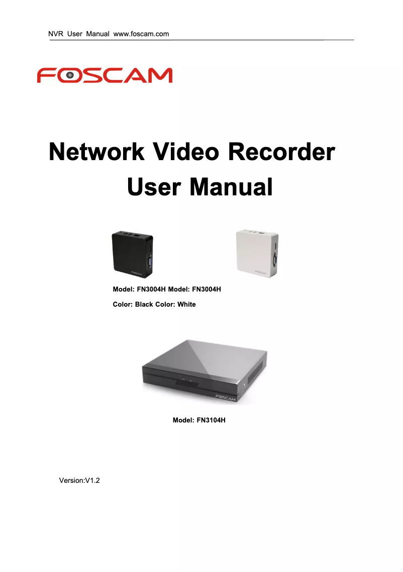 Image de la première page du manuel de l'appareil FN3104H