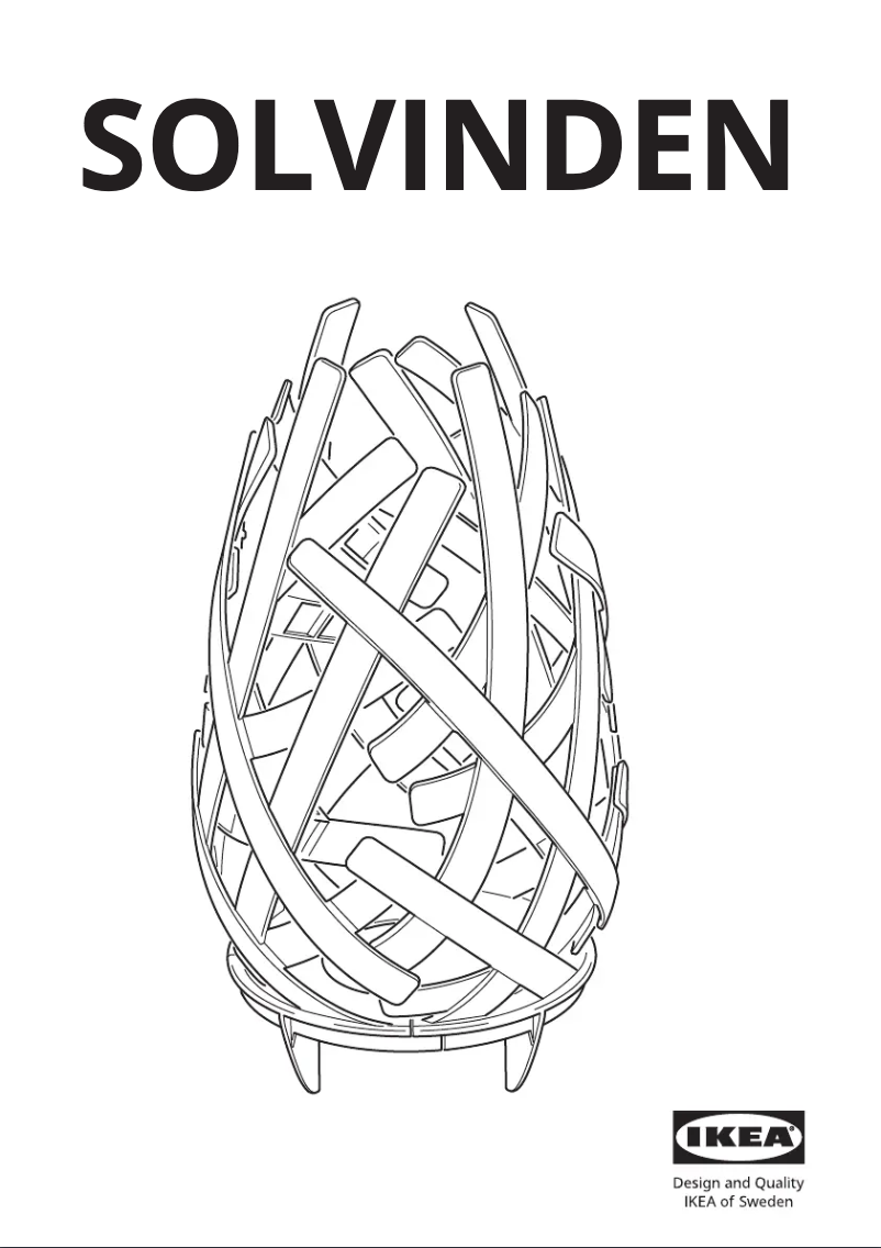 Page 1 de la notice Manuel utilisateur Ikea SOLVINDEN 205.718.57
