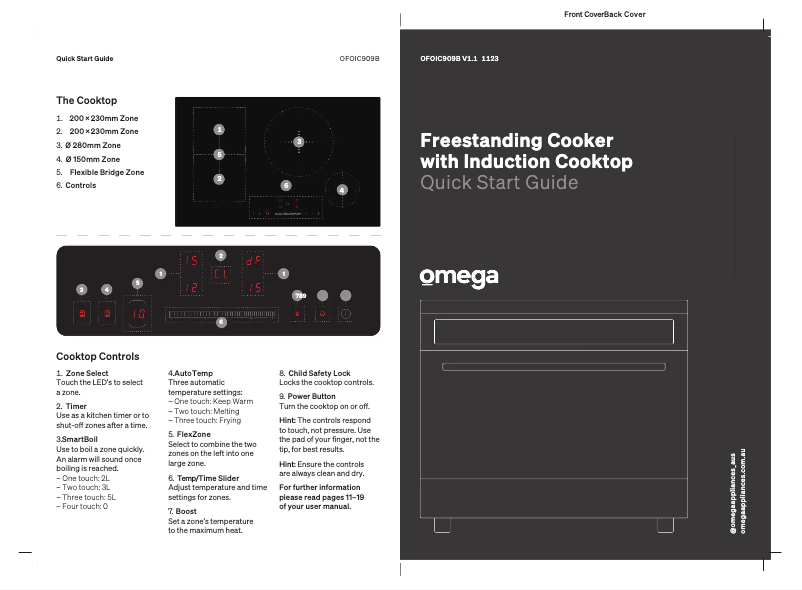 Page 1 de la notice Guide de démarrage rapide Omega OFOIC909B