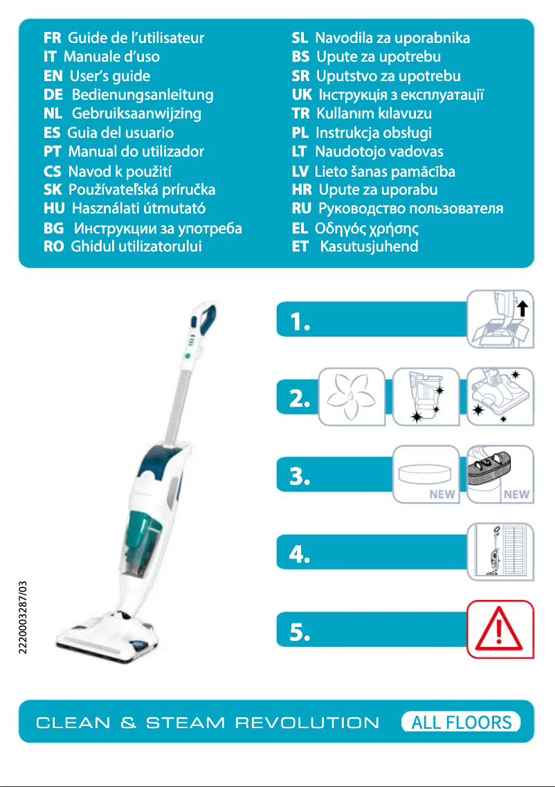Page n°1 - Manuel utilisateur Rowenta Clean & Steam Revolution RY7757