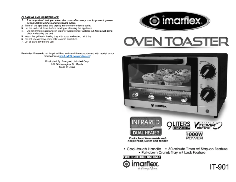 Page n°1 - Manuel utilisateur Imarflex IT-901