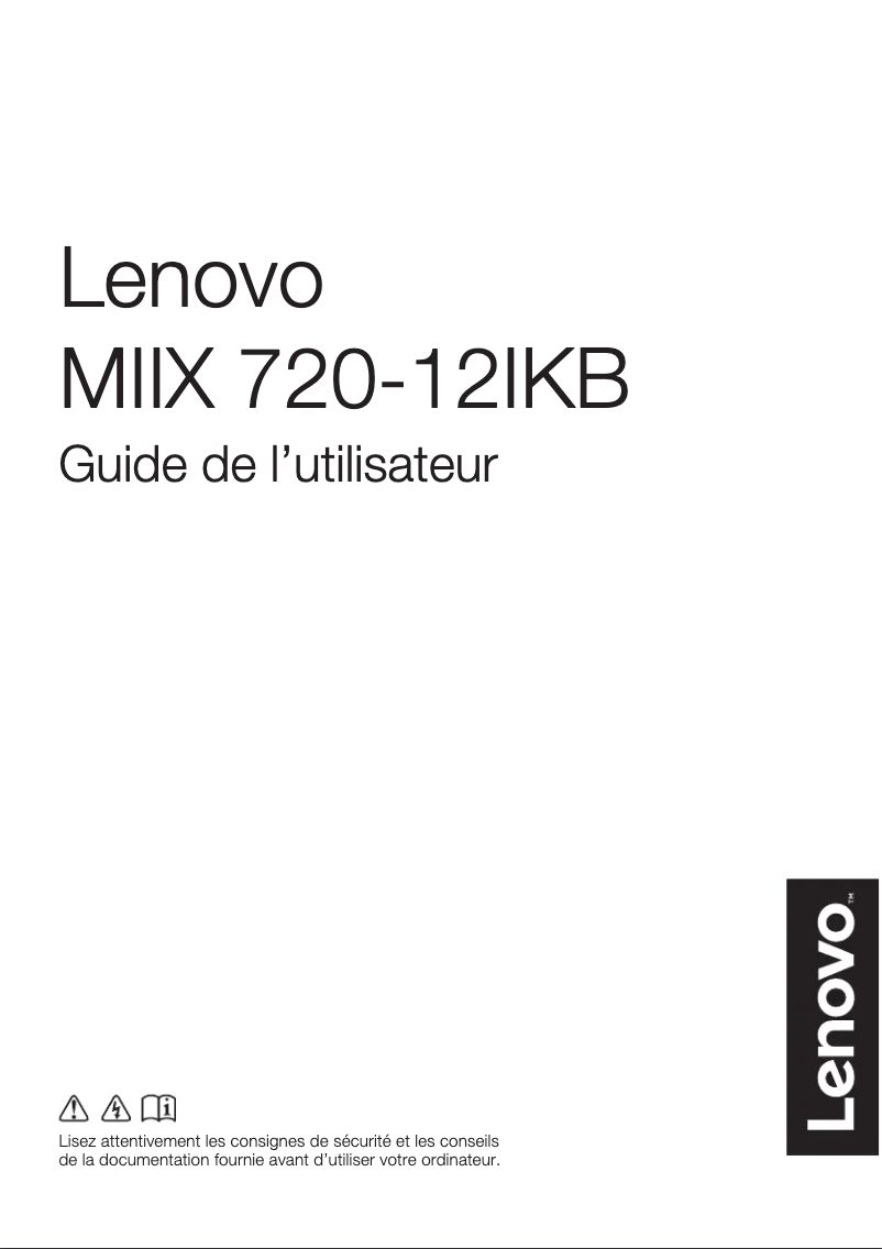 Page n°1 - Manuel utilisateur Lenovo IdeaTab Miix 720