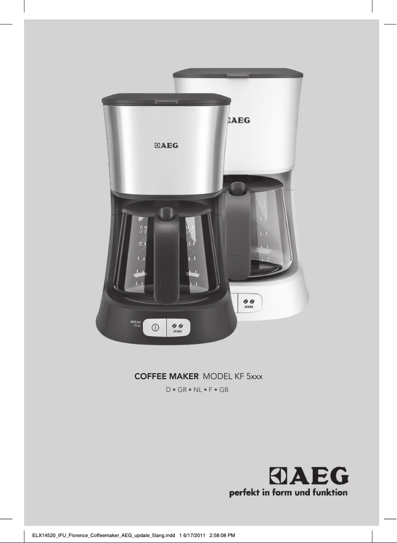 Page n°1 - Manuel utilisateur AEG KF5255