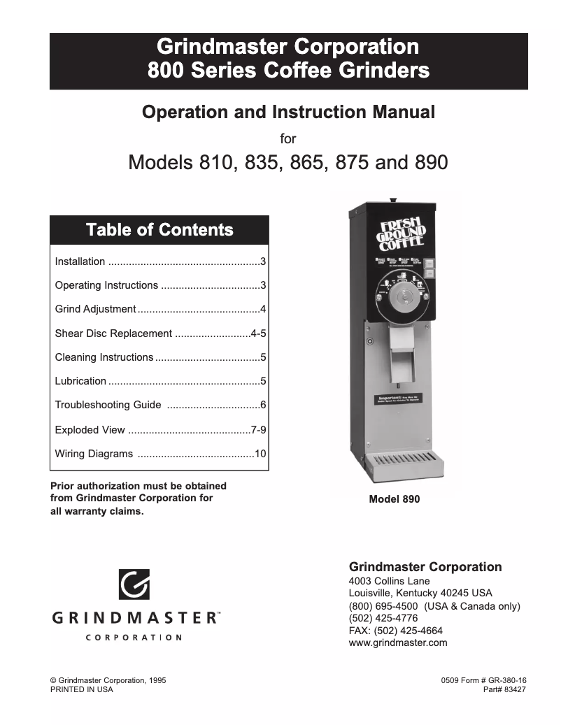 Page n°1 - Manuel utilisateur Cecilware 875