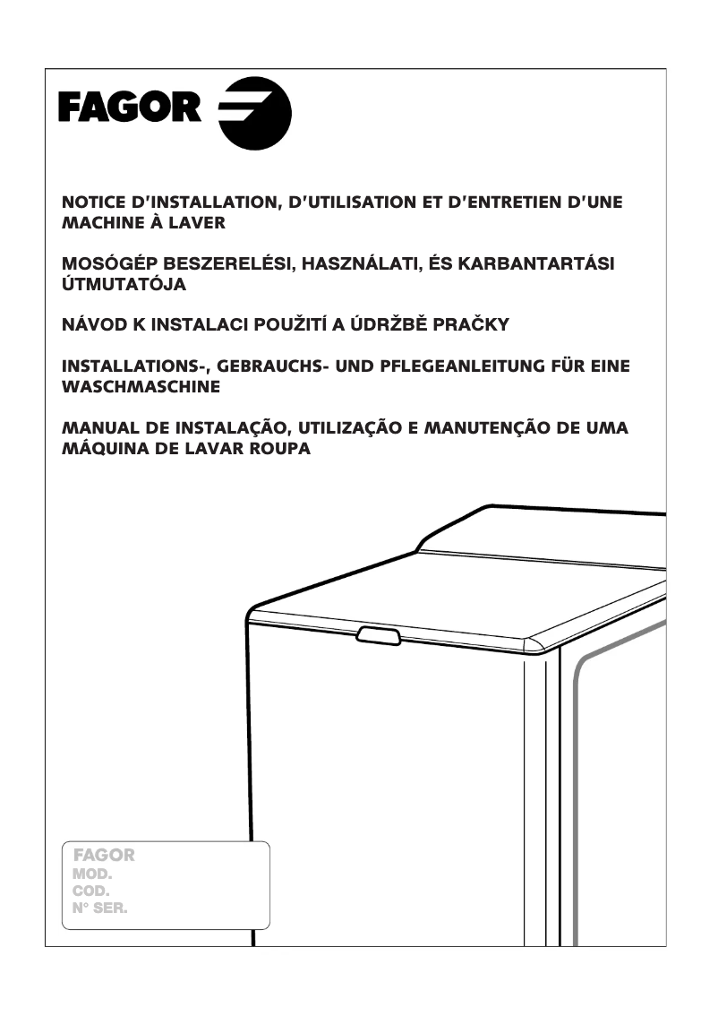 Page 1 de la notice Manuel utilisateur Fagor 1FET-116