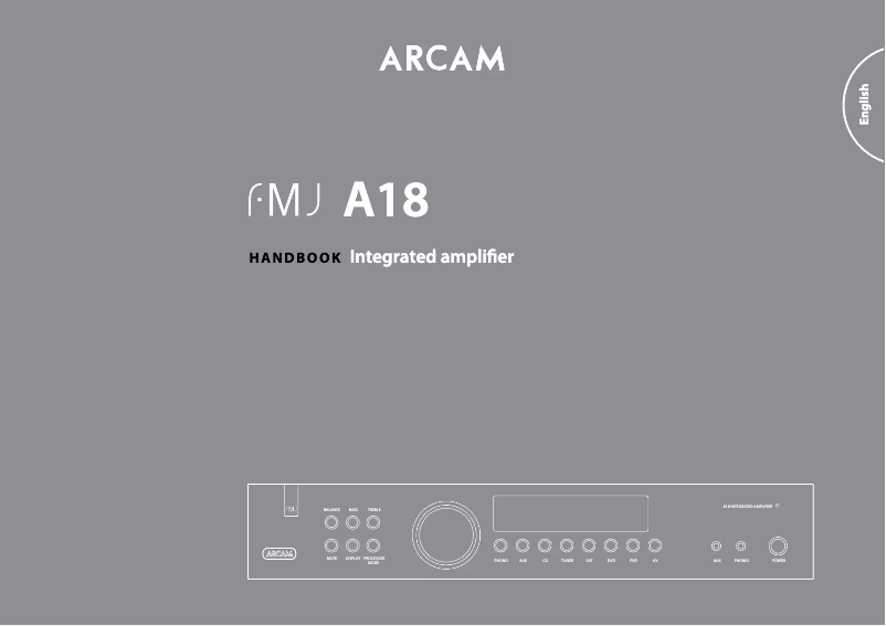 Image de la première page du manuel de l'appareil A18