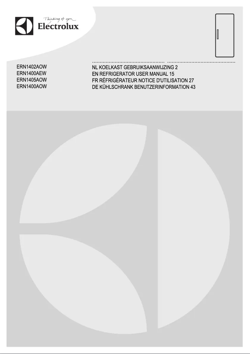 Image de la première page du manuel de l'appareil ERN1400AOW