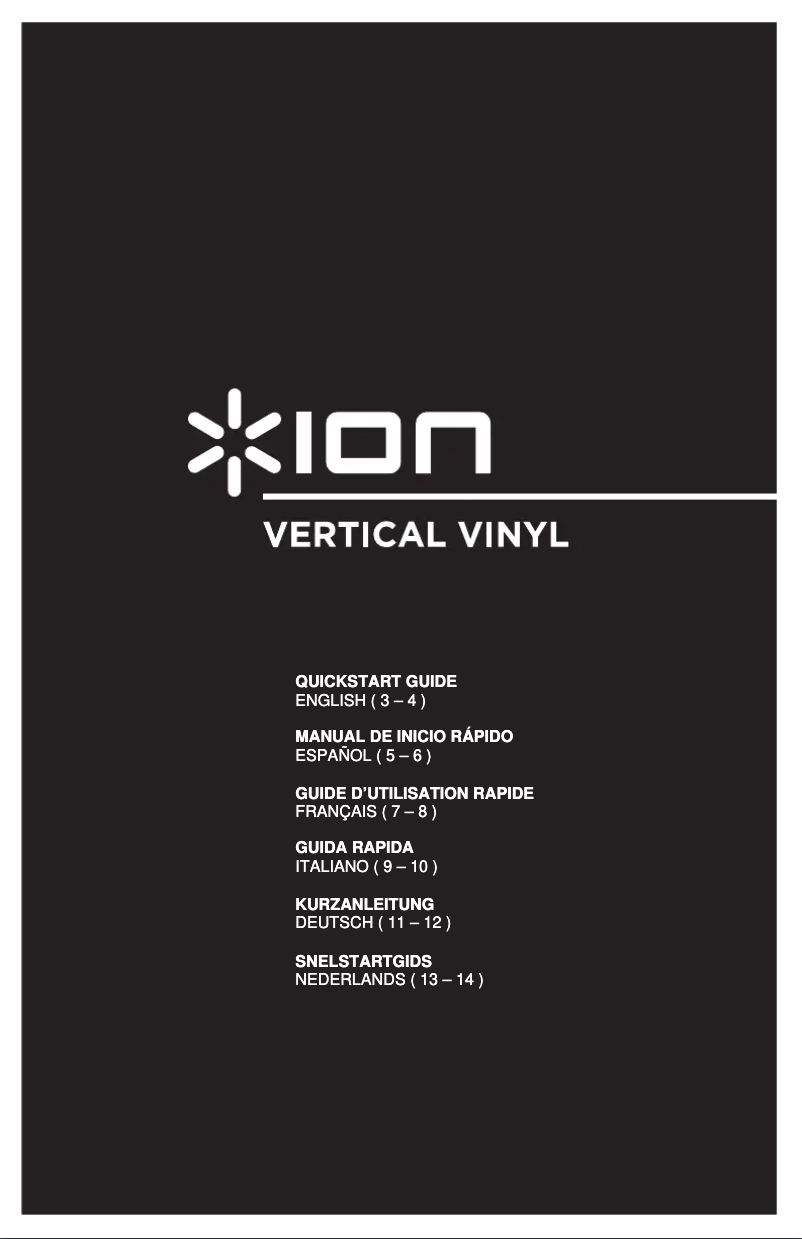 Page n°1 - Manuel utilisateur ION Vertical Vinyl