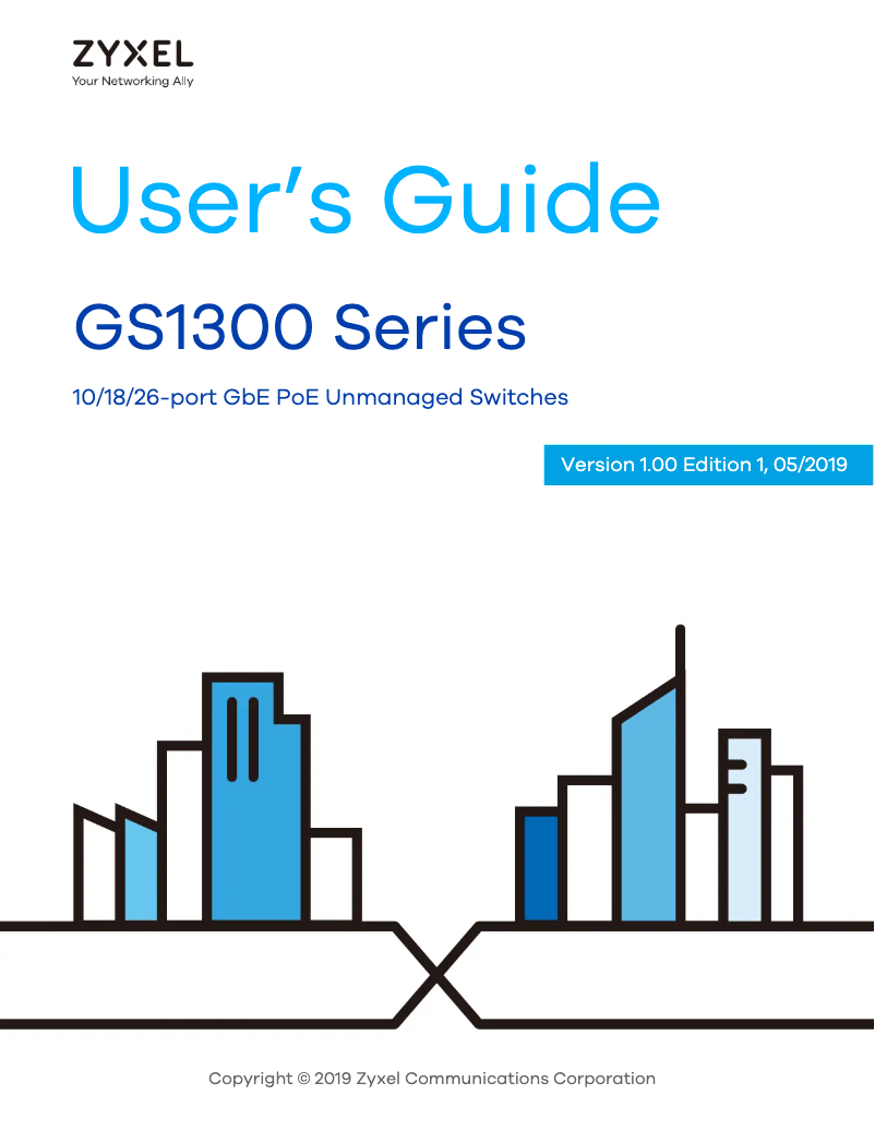 First page image of the manual for GS1300-26HP