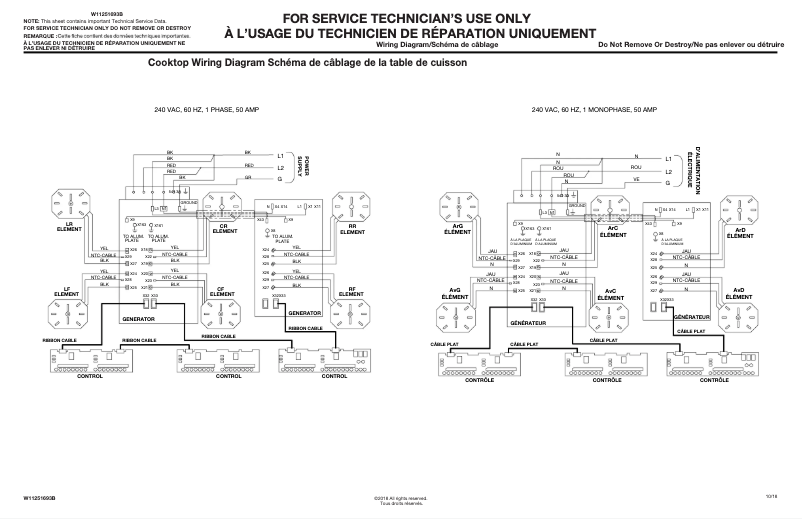 Page n°1 - Schéma de câblage JennAir JIC4736HB