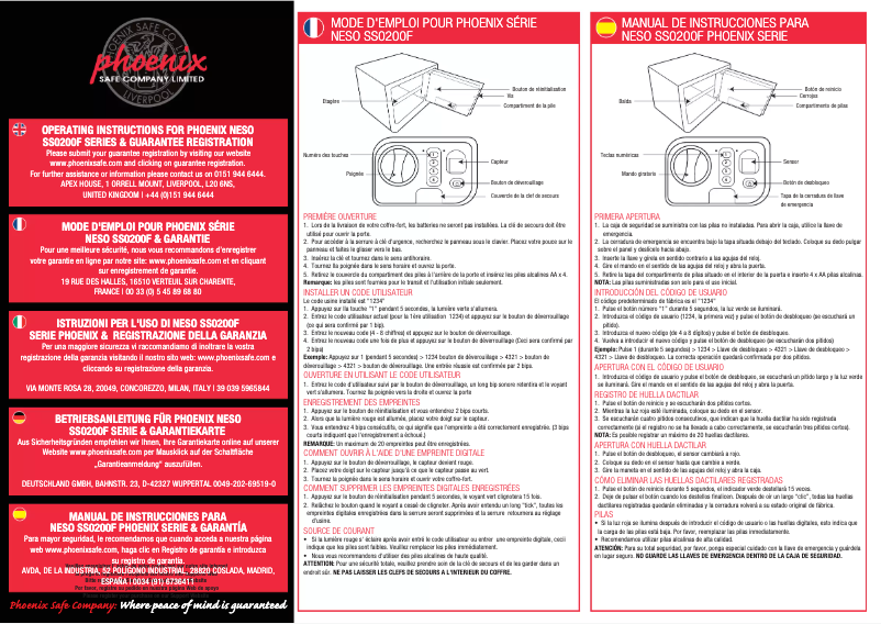 Página 1 del manual Manual de usuario Phoenix Neso SS0203F