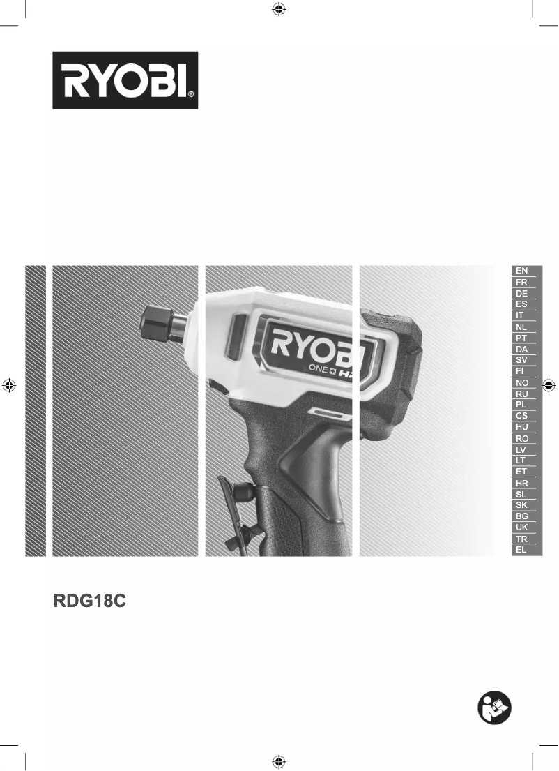 Page n°1 - Manuel utilisateur RYOBI One+ RDG18C