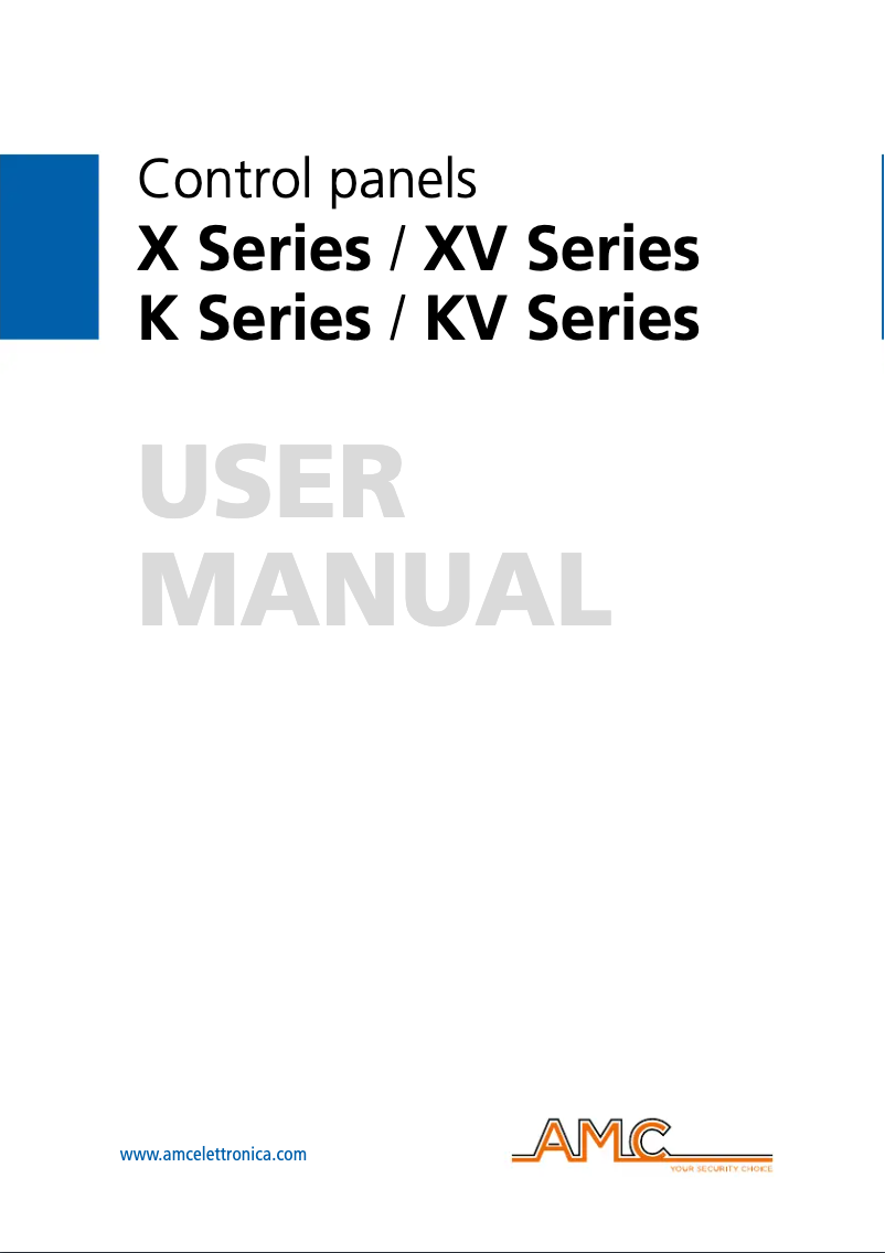 Page 1 de la notice Manuel utilisateur AMC X 412 V