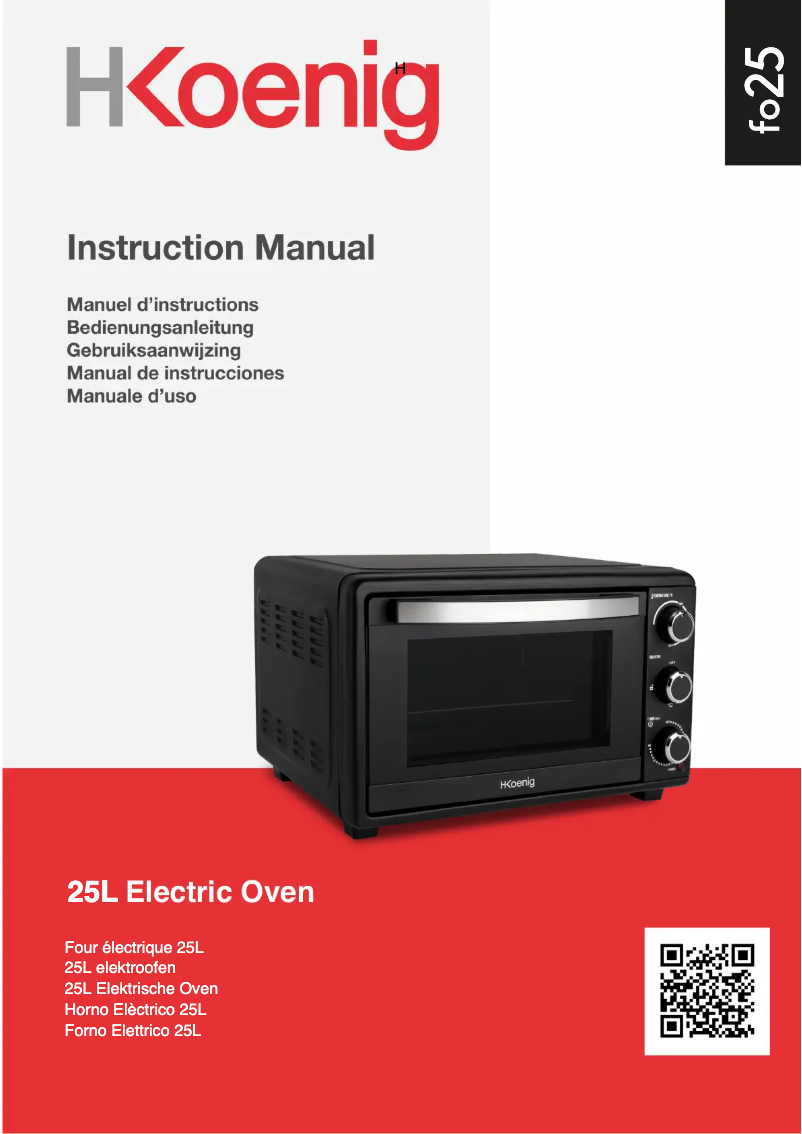 Page 1 de la notice Manuel utilisateur H.Koenig FO25