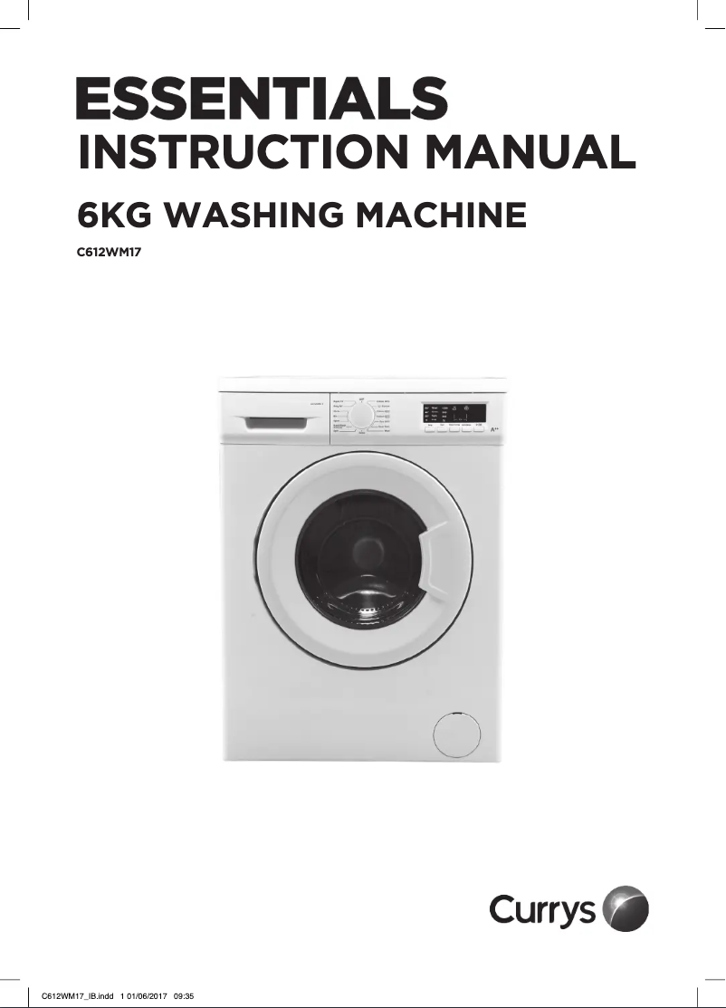 Página 1 del manual Manual de usuario Currys Essentials C612WM17
