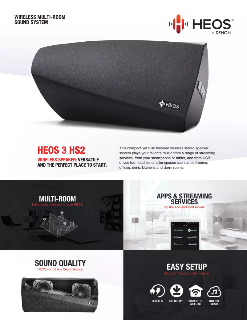 Image de la première page du manuel de l'appareil HEOS 3 HS2