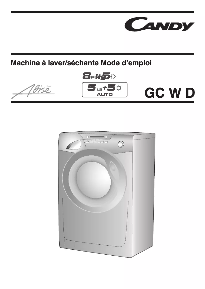 Page n°1 - Manuel utilisateur Candy GC W338DB-47