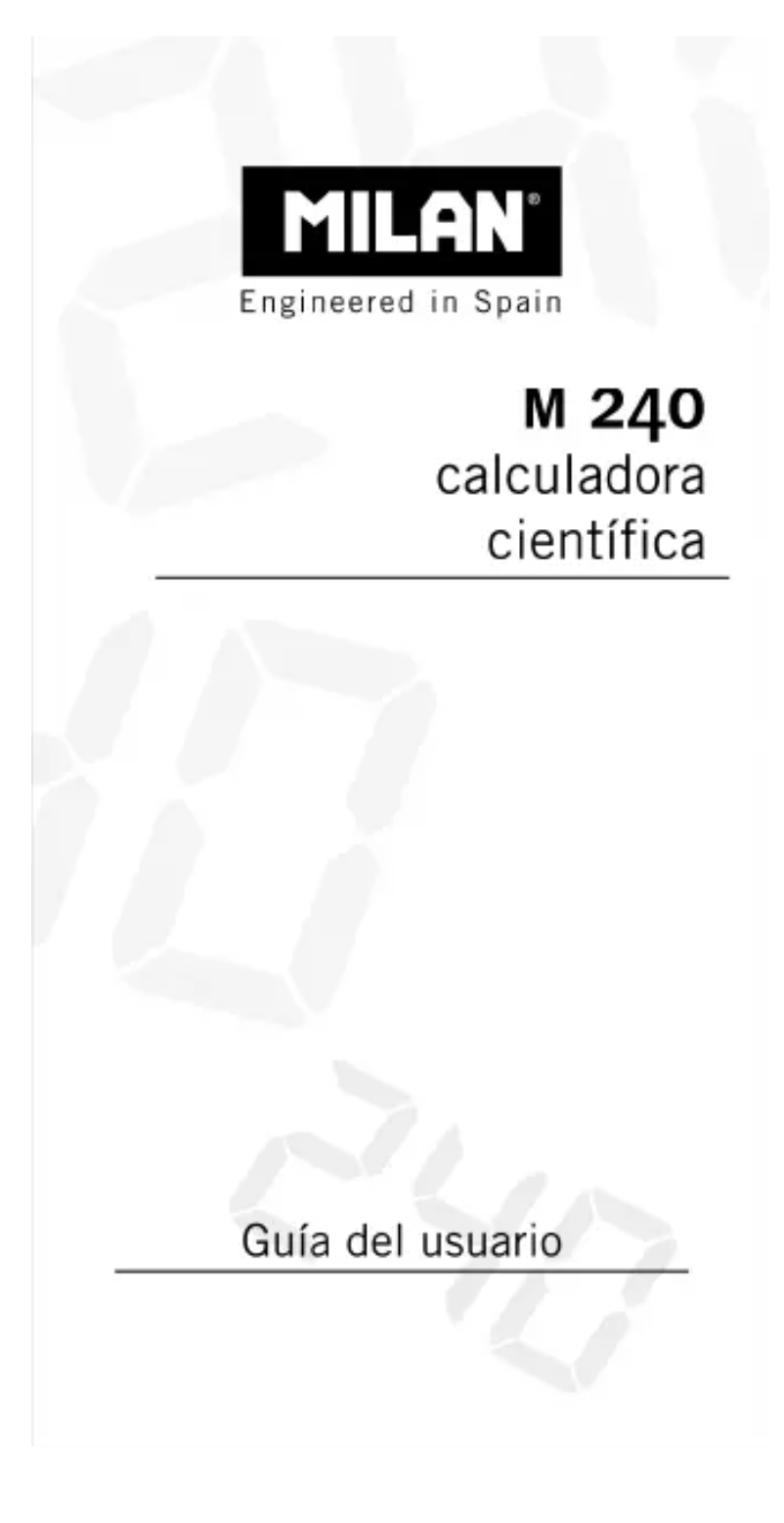 Page n°1 - Manuel utilisateur Milan 159110GRBL