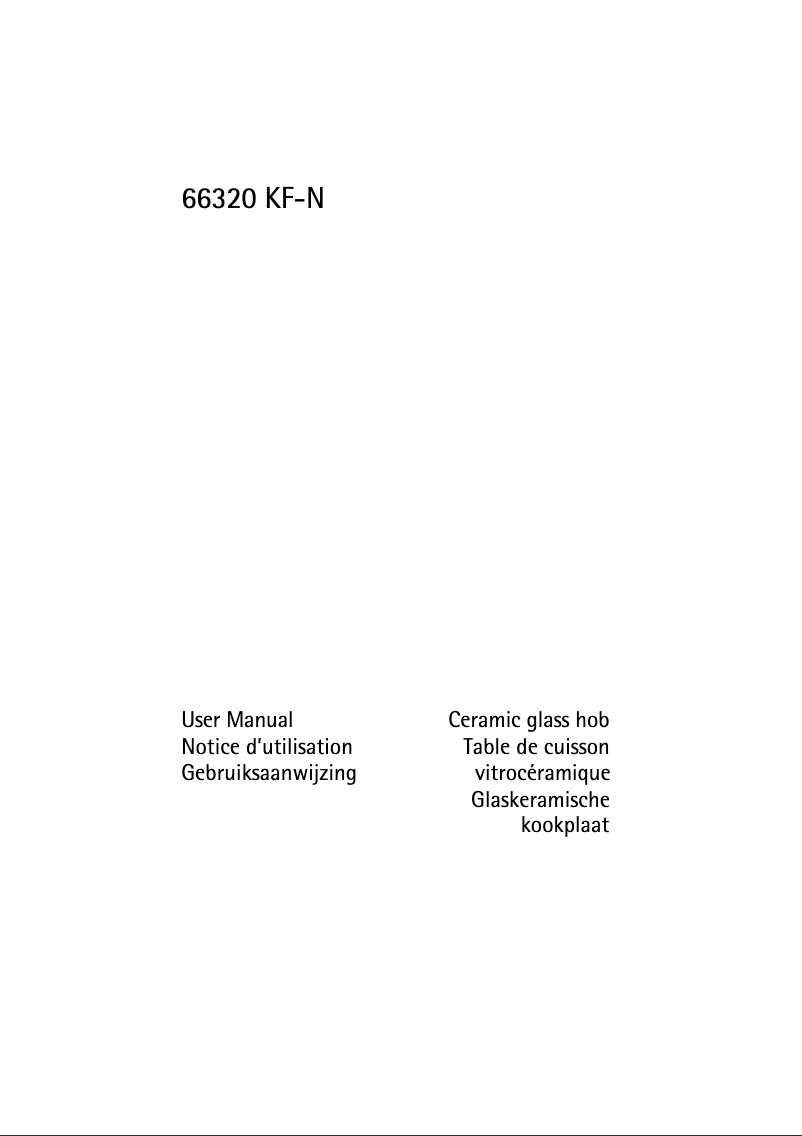 Image de la première page du manuel de l'appareil 66320 KFN