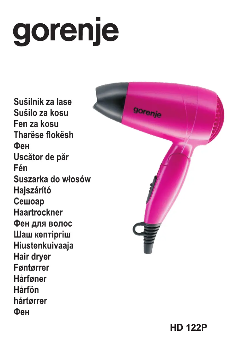 Page n°1 - Manuel utilisateur Gorenje HD122P