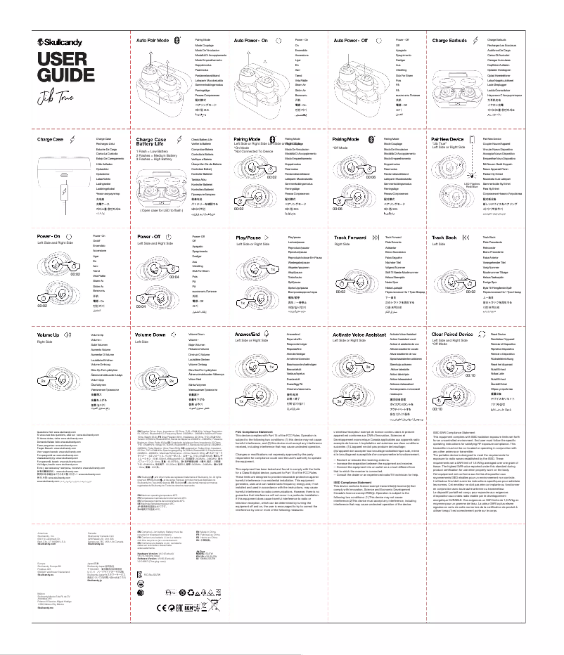 Page n°1 - Manuel utilisateur Skullcandy Jib True