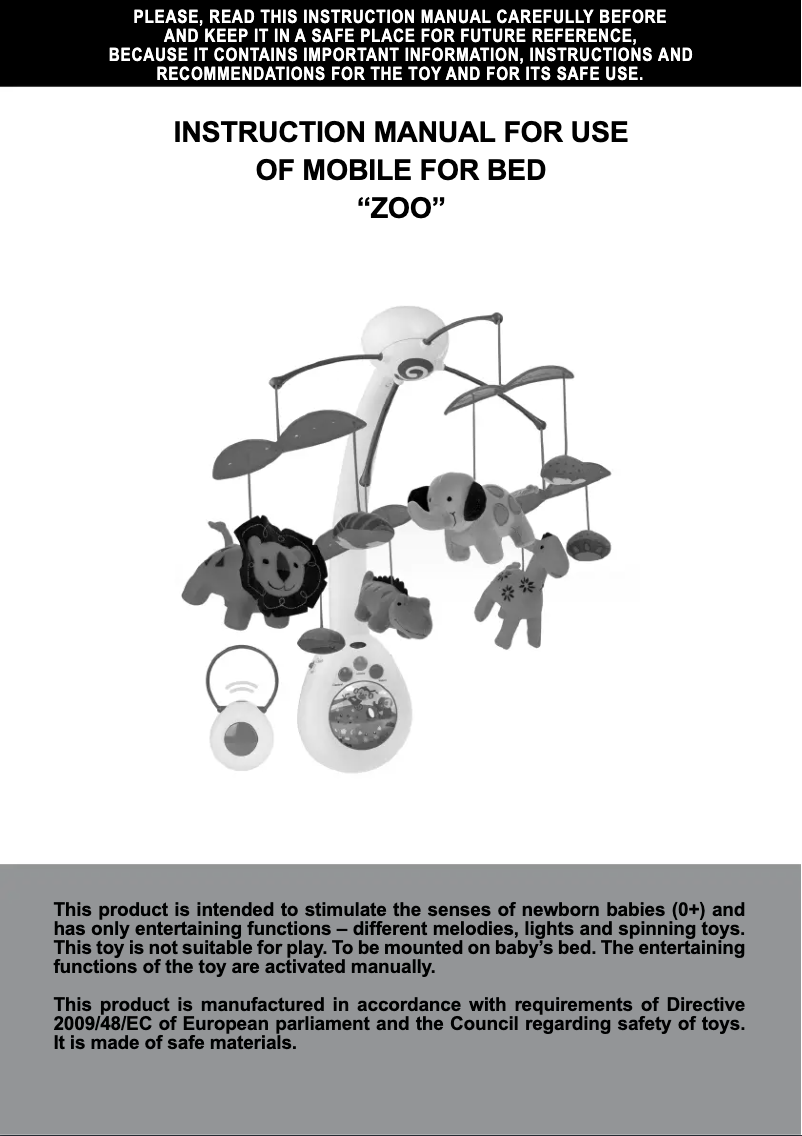 Image de la première page du manuel de l'appareil Zoo