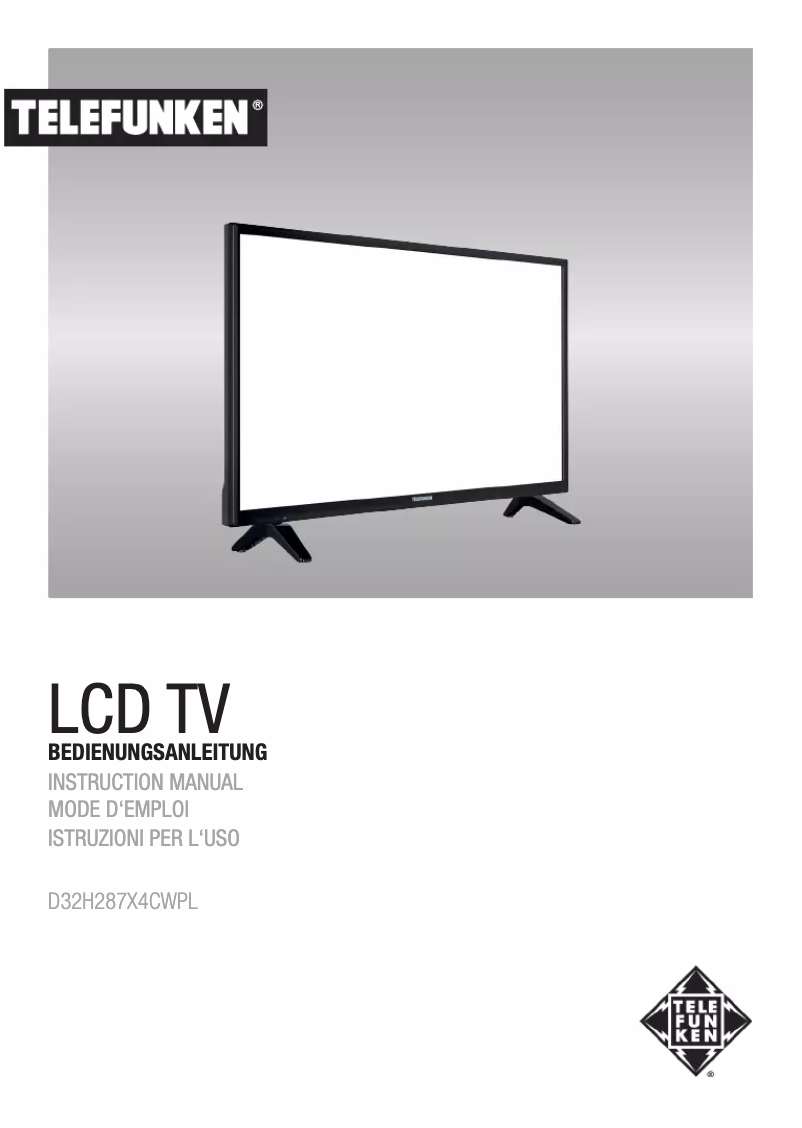 Page n°1 - Manuel utilisateur Telefunken D32H287X4CWPL