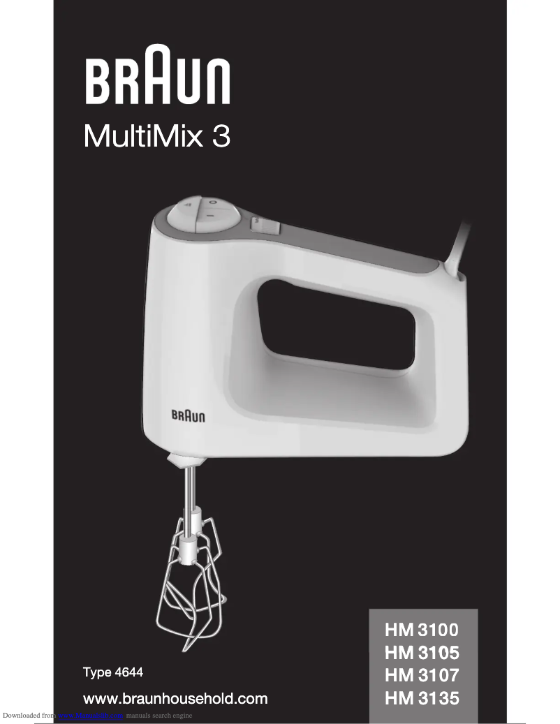 Página 1 del manual Manual de usuario Braun MULTIMIX 3 HM3105