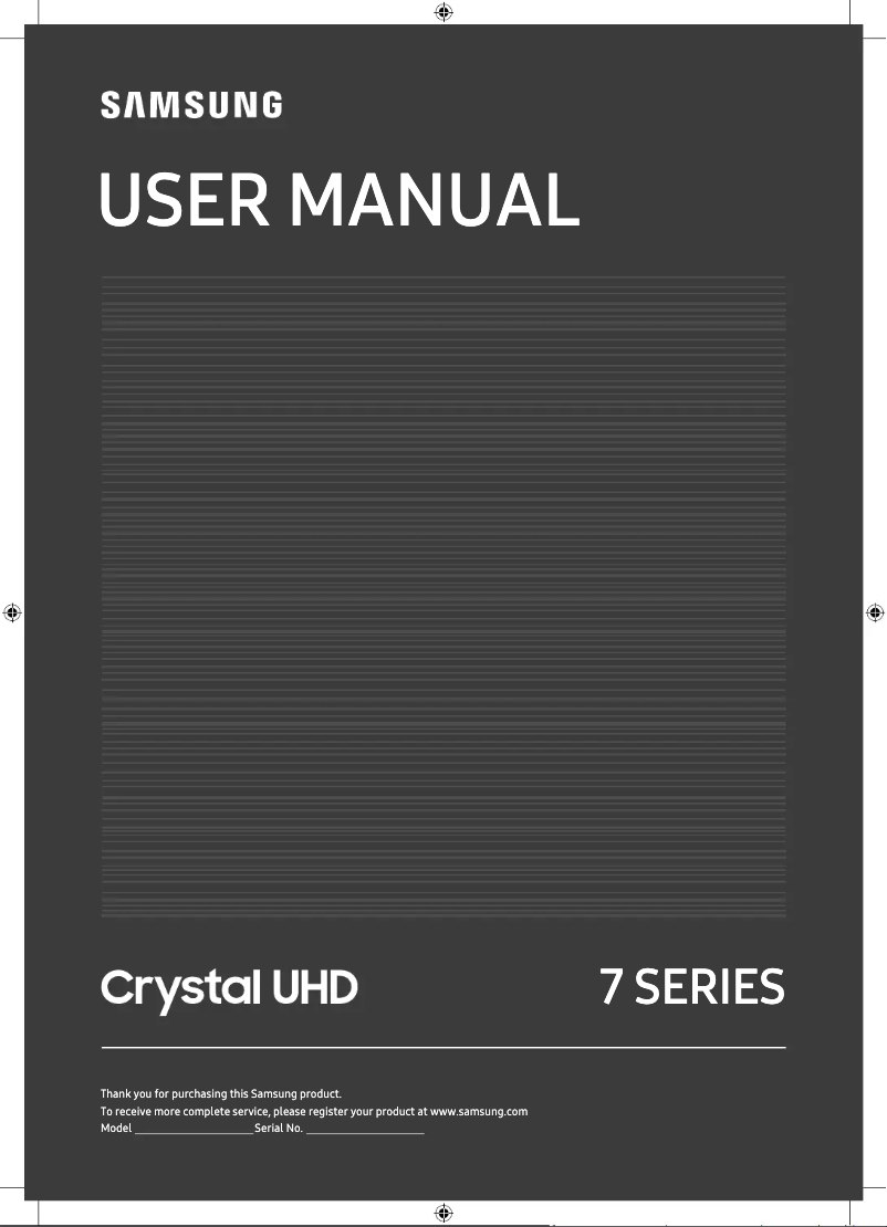Page n°1 - Manuel utilisateur Samsung UE65TU7105K