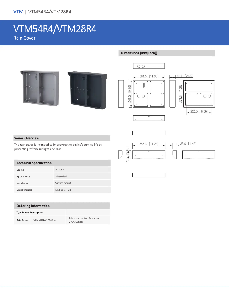 Image de la première page du manuel de l'appareil VTM28R4