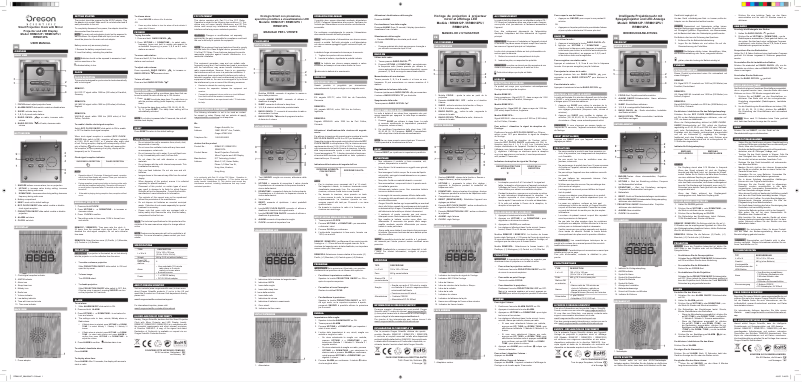 Page n°1 - Manuel utilisateur Oregon Scientific RRM612P