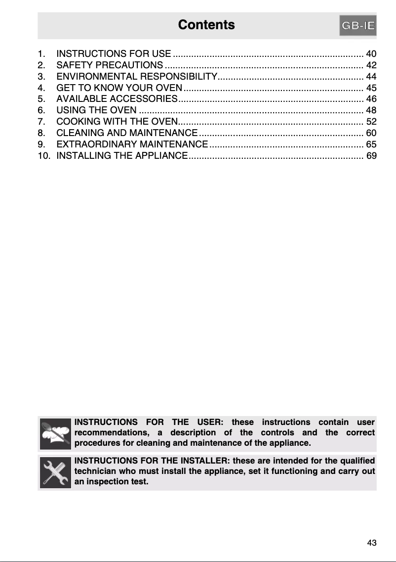 Page n°1 - Manuel utilisateur Smeg SC0468X-8