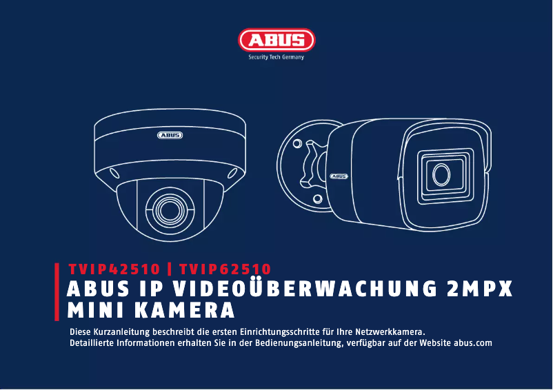 Image de la première page du manuel de l'appareil TVIP42510