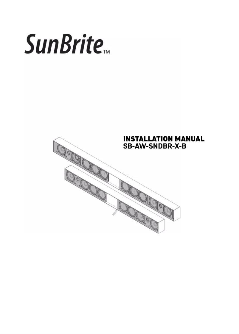 Page n°1 - Guide d'installation SunBriteTV SB-AW-SNDBR-M-B
