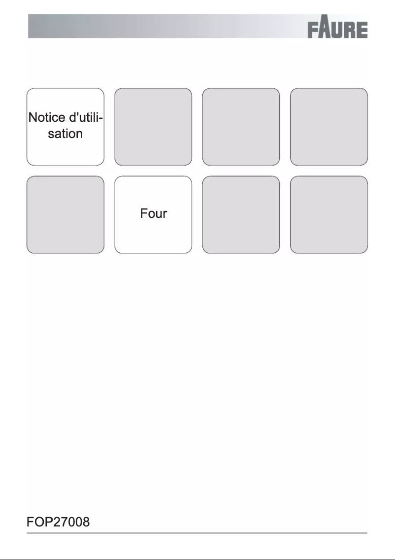 Page n°1 - Manuel utilisateur Faure FOP27008XA