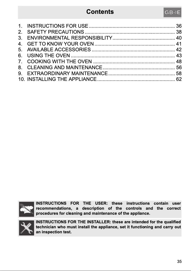 Page n°1 - Manuel utilisateur Smeg SC700BS-8