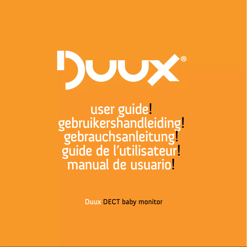 Image de la première page du manuel de l'appareil DECT baby monitor