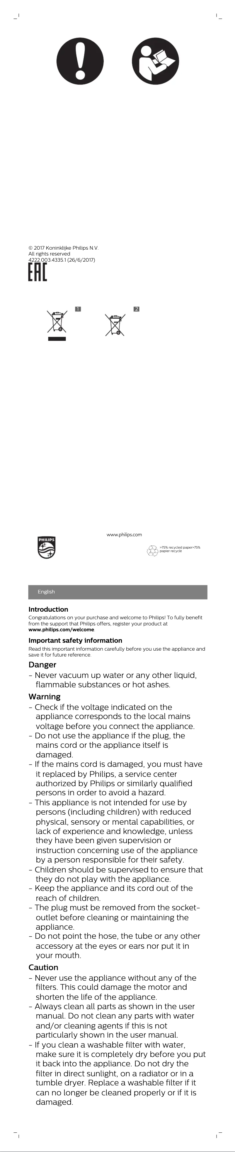 Image de la première page du manuel de l'appareil PowerPro Expert FC9735